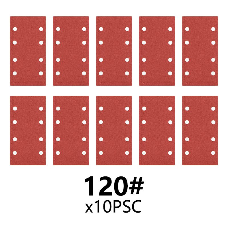 10 шт. Квадратная наждачная бумага лист шлифовальной бумаги 95X185 мм Р120, Шлифлист самосцепляющийся #1