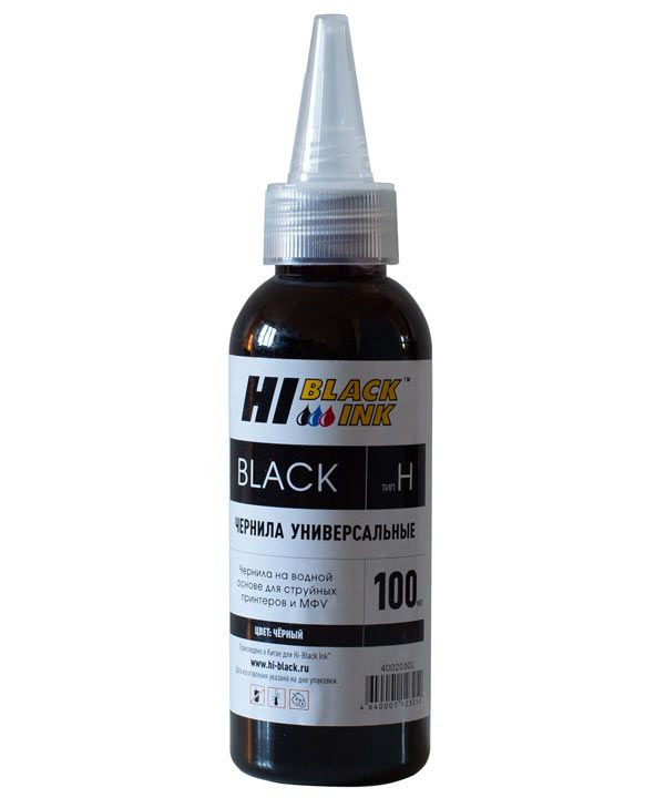 Чернила HP водные универсальные Hi-black, black банка 0.1л #1