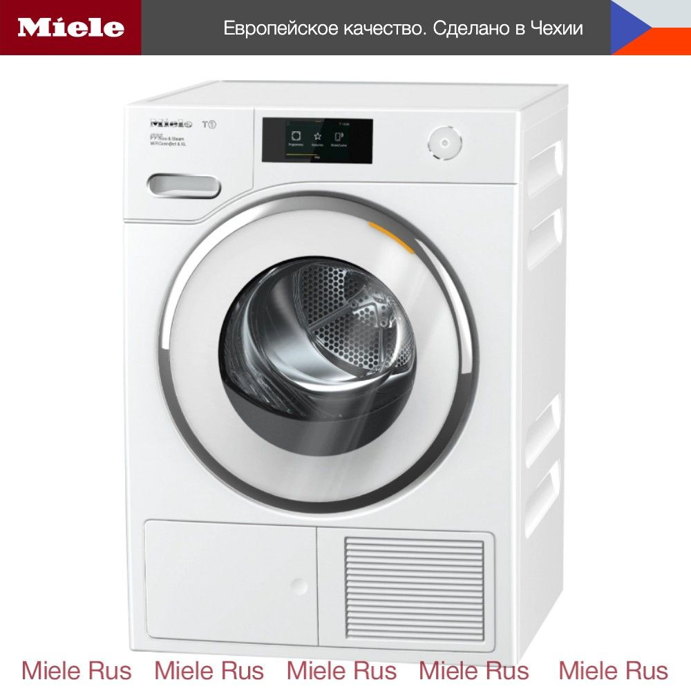 Сушильная машина для белья Miele TWR780WP, на 9 кг. белья, сушка  конденсационная с тепловой помпой, мотор ProfiEco, белый лотос