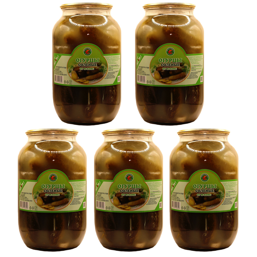 Огурцы соленые (бочковые мутные) от М-КОНС, 5 шт по 1500 г #1