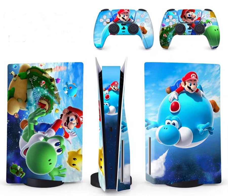 Наклейка PS5 SUPER MARIO виниловая защитная на игровую консоль ...
