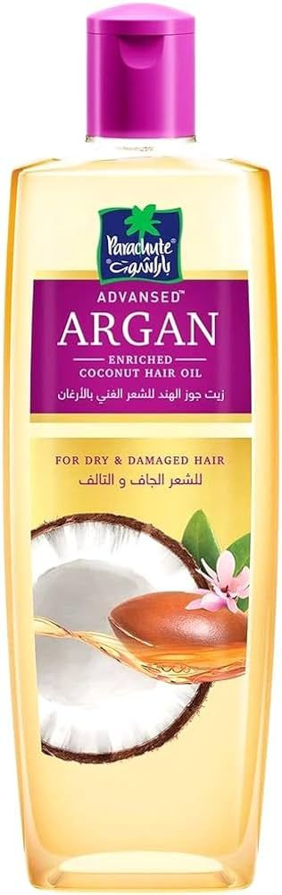 ARGAN enriched Coconut HAIR OIL, Parachute (Кокосовое масло ДЛЯ ВОЛОС, обогащенное АРГАНОЙ, для сухих #1