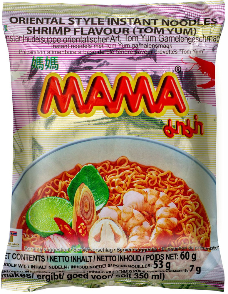 Лапша МАМА тайская Том Ям со вкусом креветки 60г #1