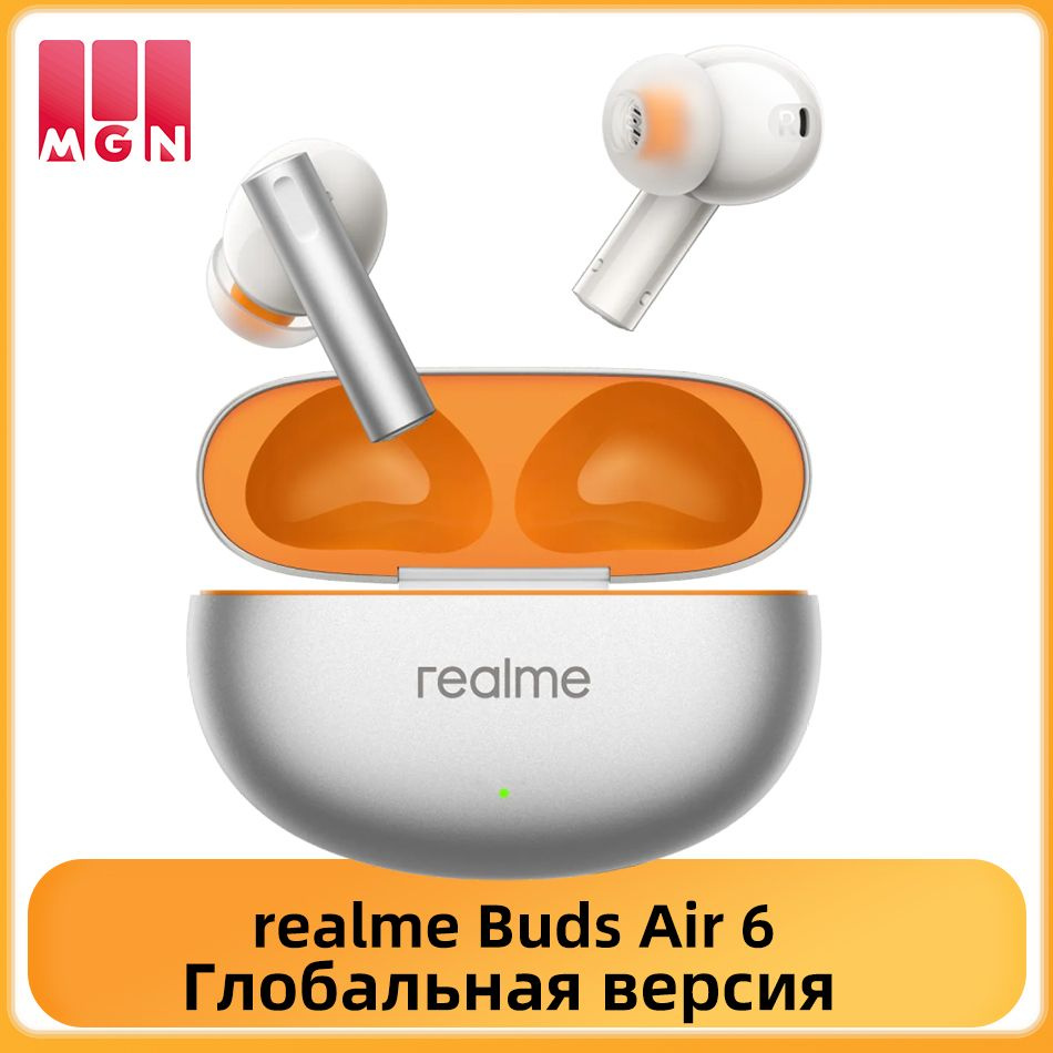 Глобальная версия realme buds air 6 настоящие беспроводные наушники Активное шумоподавление 50 дБ IP55 #1