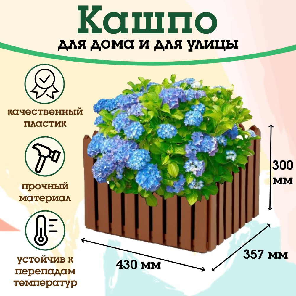 Кашпо для цветов, уличное, напольное, кашпо ящик пластиковое - купить с ...