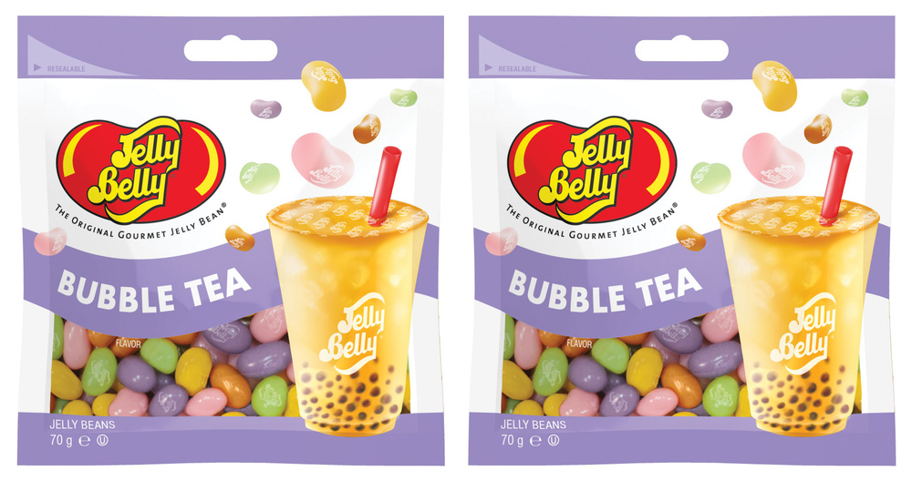 Драже жевательное Jelly Belly Bubble Tea 70г пакет 2 штуки #1