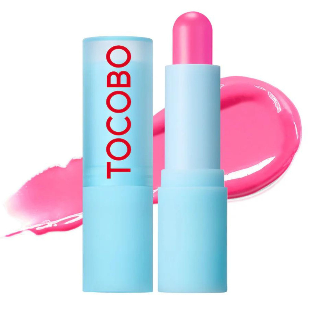 Tocobo Увлажняющий оттеночный бальзам для губ в розовом оттенке Glass Tinted Lip Balm 012 Better Pink #1