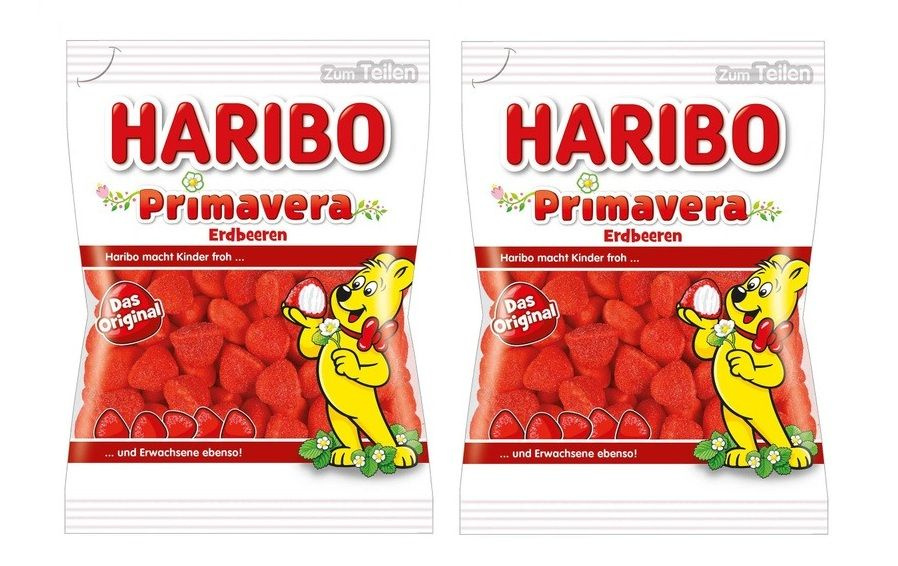 Мармелад жевательный Haribo Primavera Erdbeeren / Харибо Весенняя Клубника, 2 шт. по 100 гр. (Германия) #1