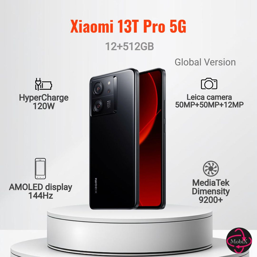 Xiaomi Смартфон Mi 13T Pro 5G EU 12/512 ГБ, черный