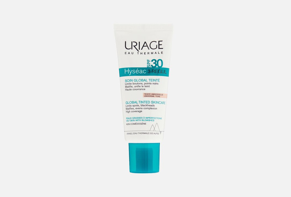 Универсальный тональный уход spf 30 uriage hyseac 3-regul global tinted skin-care spf 30  #1