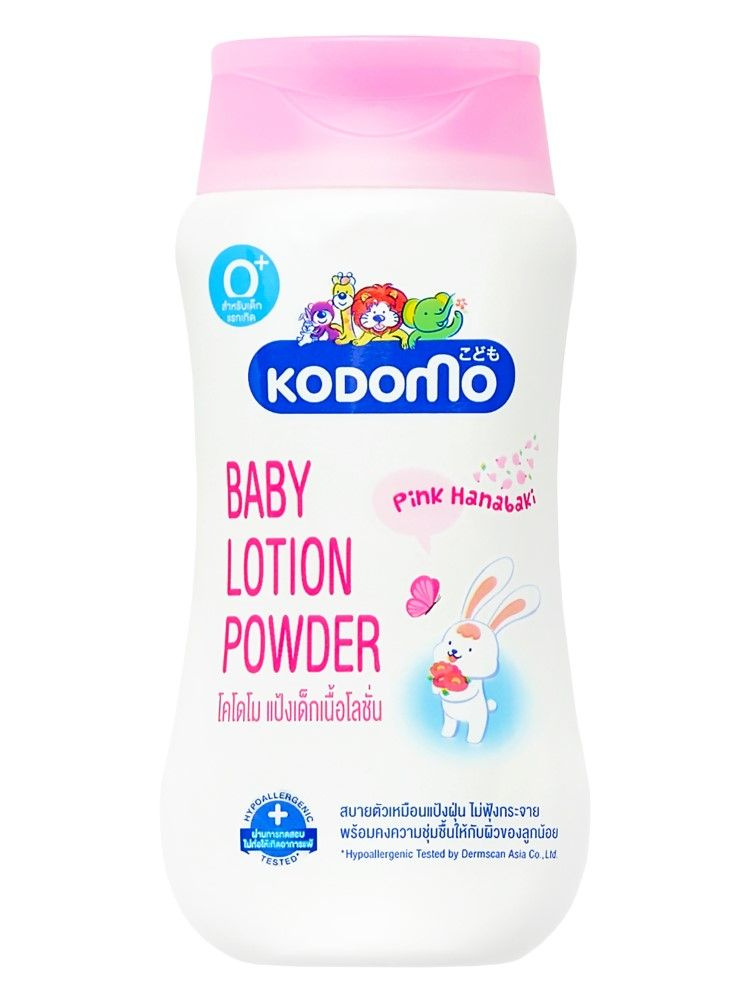 Детский лосьон-присыпка с 0 месяцев с розовой камелией и витамином Е LION Kodomo Baby Lotion Powder Pink #1