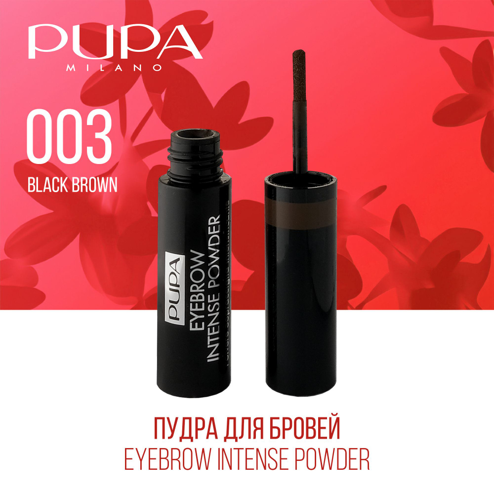 PUPA Пудра для бровей Eyebrow Intense Powder №003, оттенок Темно-коричневый  #1