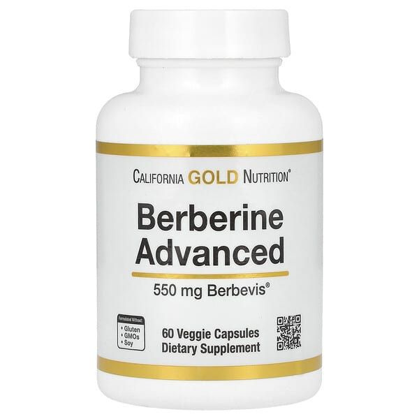 Берберин с фитосомами Berbevis, Berberine Advanced, 550 мг, 60 ...