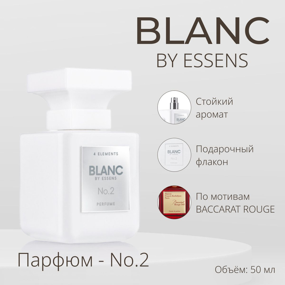 Духи ESSENS BLANC - No.2 по мотивам Baccarat Rouge 50 мл купить на