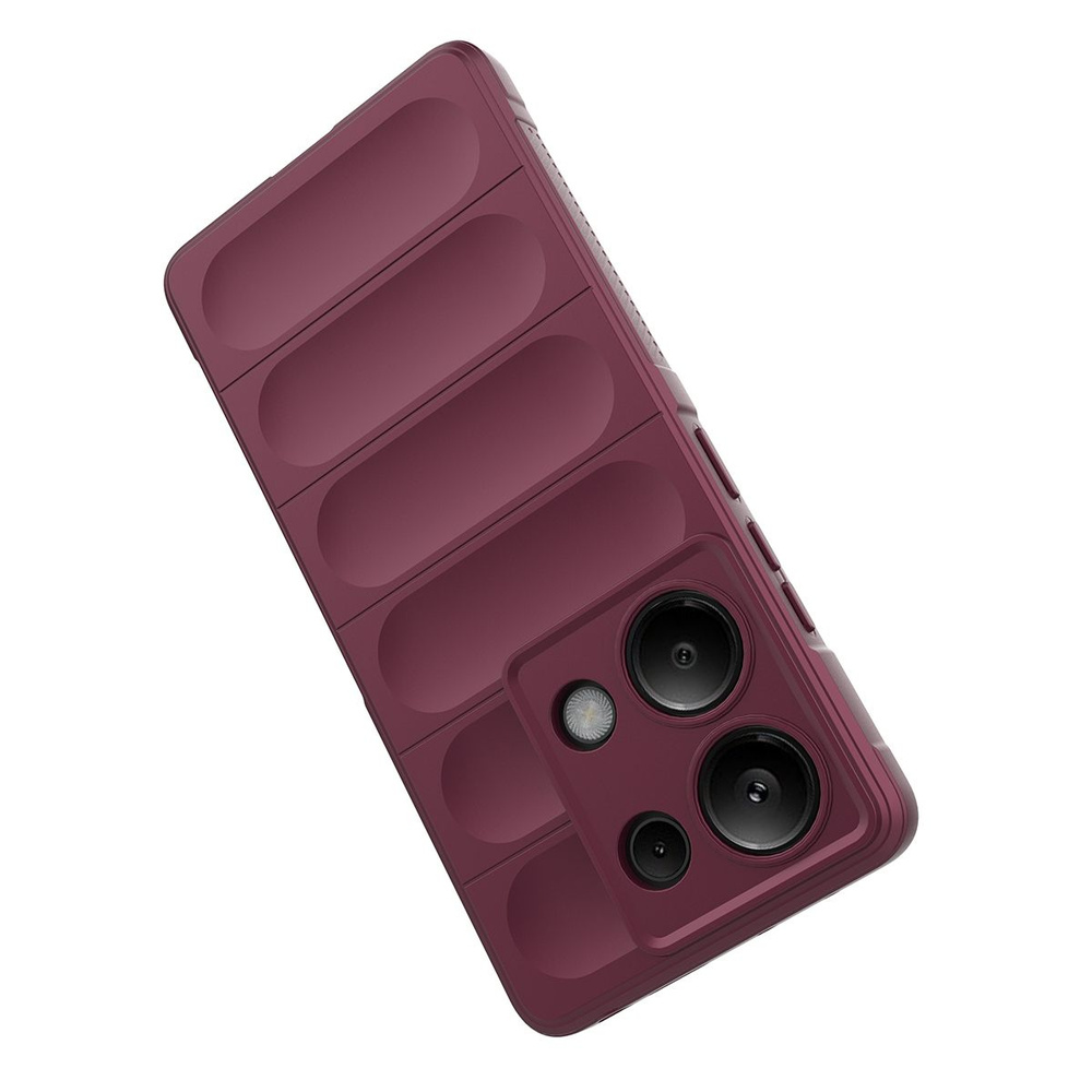 Противоударный чехол Flexible Case для Xiaomi Redmi Note 13 Pro 4G (бордовый) #1