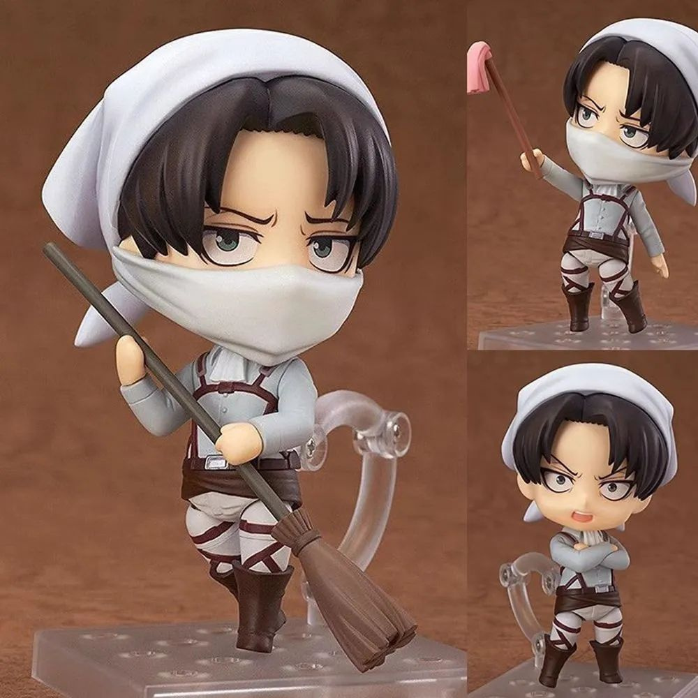 аниме Фигурка атака титанов очистки леви Акkерман / Attack on Titan Levi Ackerman Nendoroid 10 см  #1