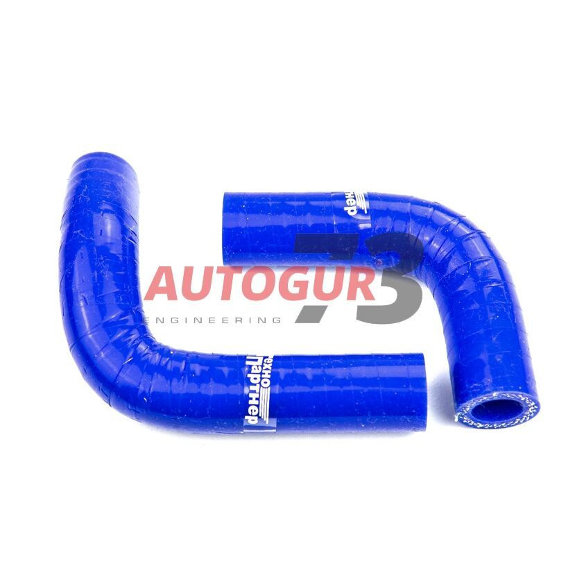 Патрубки печки ВАЗ 21214 Нива силиконовые армированные синие 2 шт ...