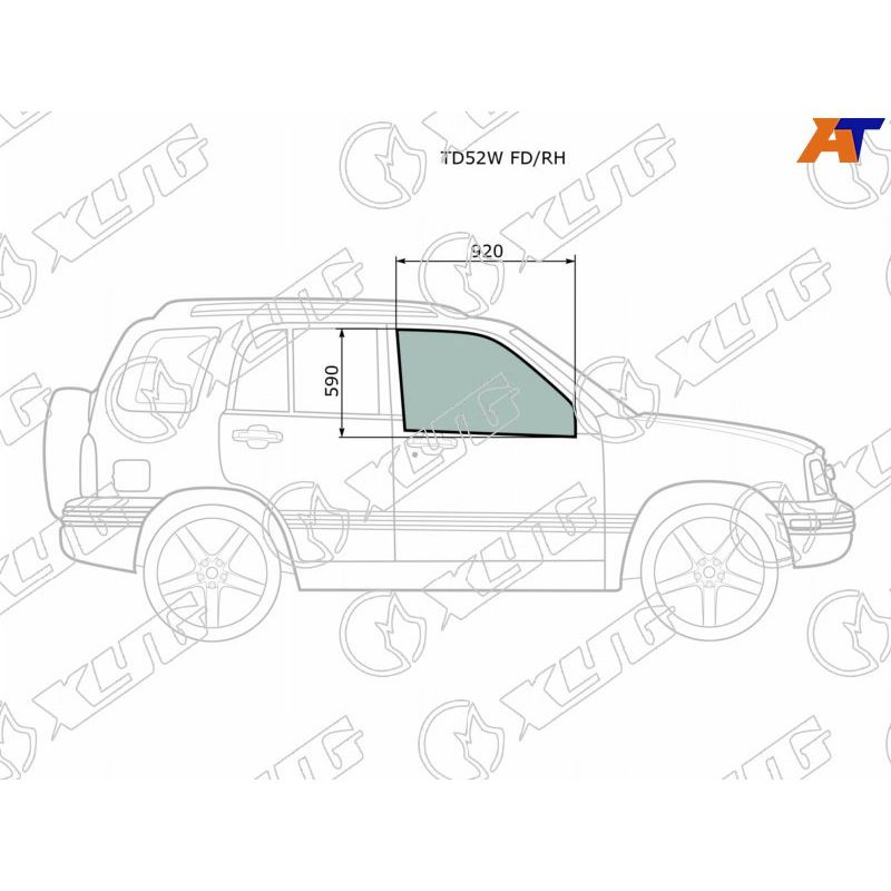 Стекло двери передней правой для Сузуки Гранд Витара 1997-2006, Suzuki ...