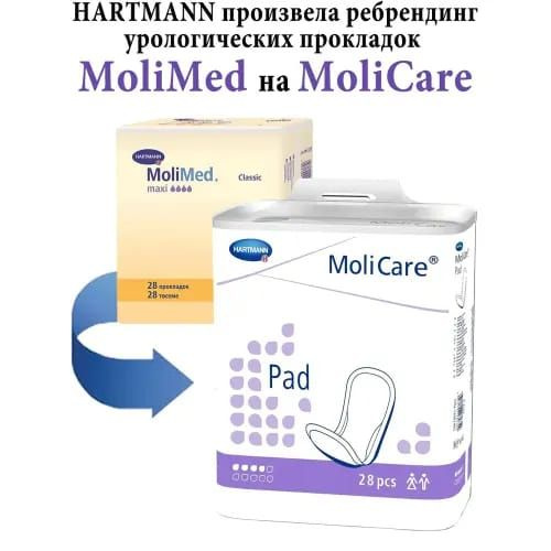 Прокладки урологические Hartmann MoliCare Pad 4 drops/МолиКар Пад 4 капли, (MoliMed Maxi/МолиМед Макси), #1