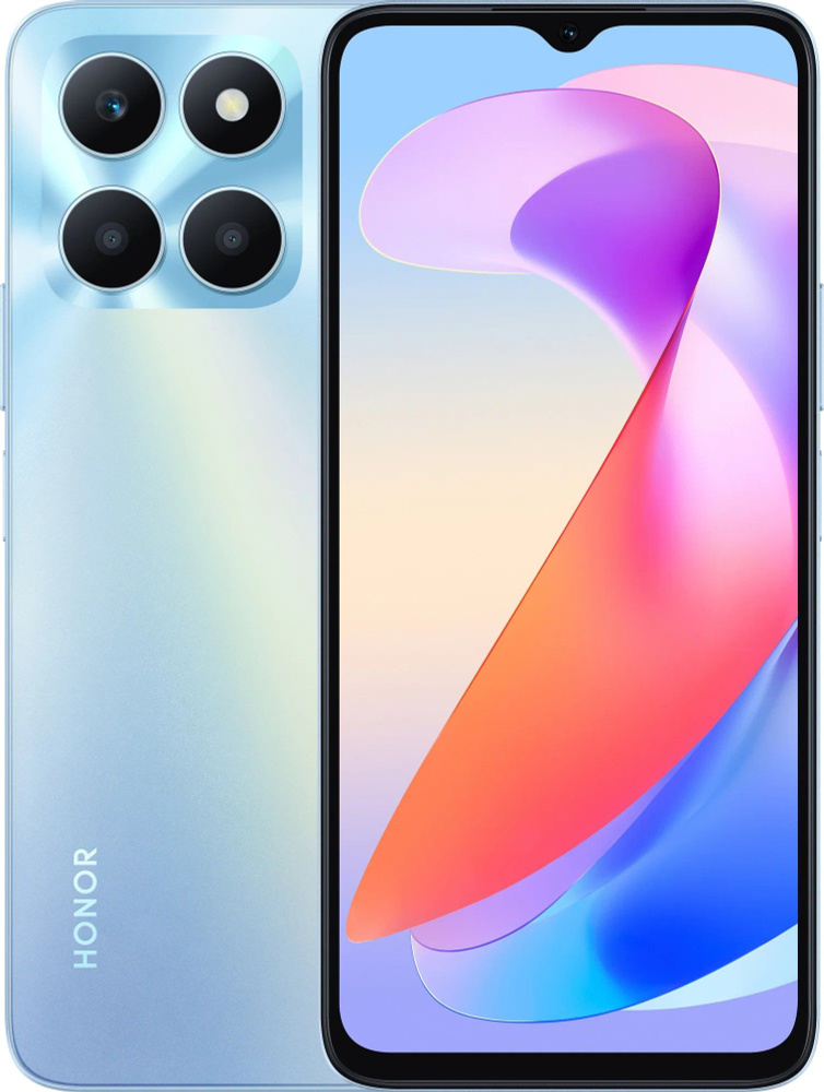 Honor Смартфон X6A Ростест (EAC) 4/128 ГБ, голубой #1