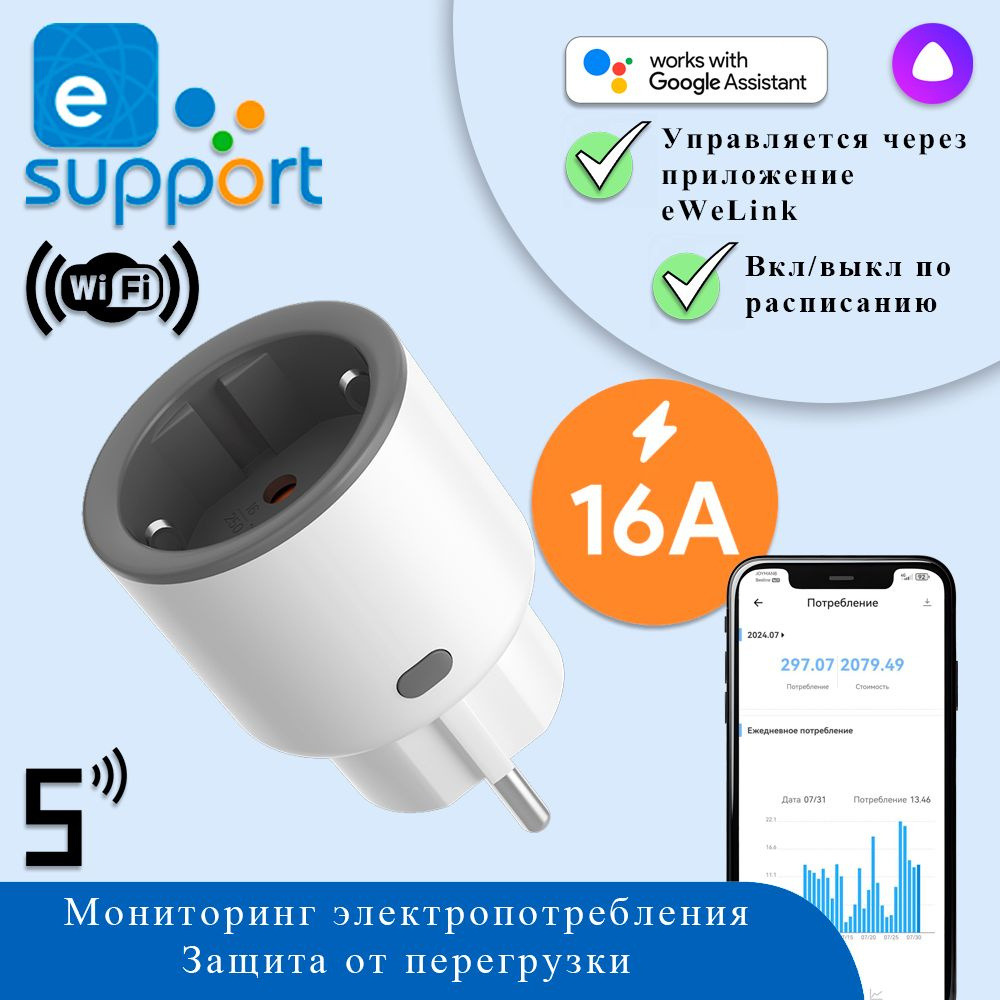 Розетка Sonoff S60TPF WiFi 16A #1