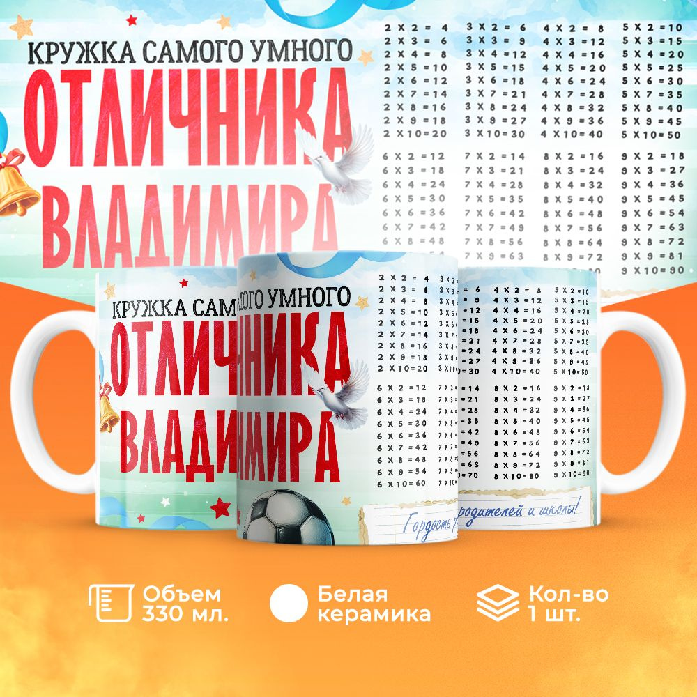 Шар Студия Кружка "Владимира", 330 мл, 1 шт #1