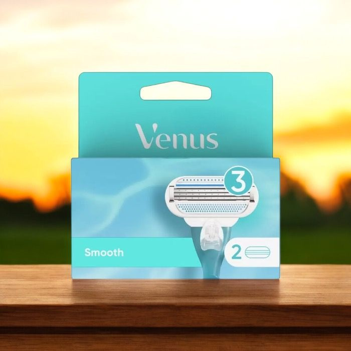 Cменные кассеты для женского бритвенного станка Venus Smooth , 3 лезвия, 2 шт., повторяющие изгибы тела #1