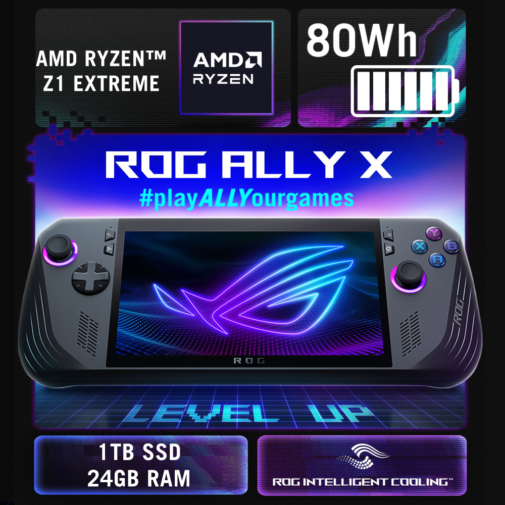 игровой автомат ASUS ROG Ally X (2024) Ryzen Z1 Extreme RC72LA