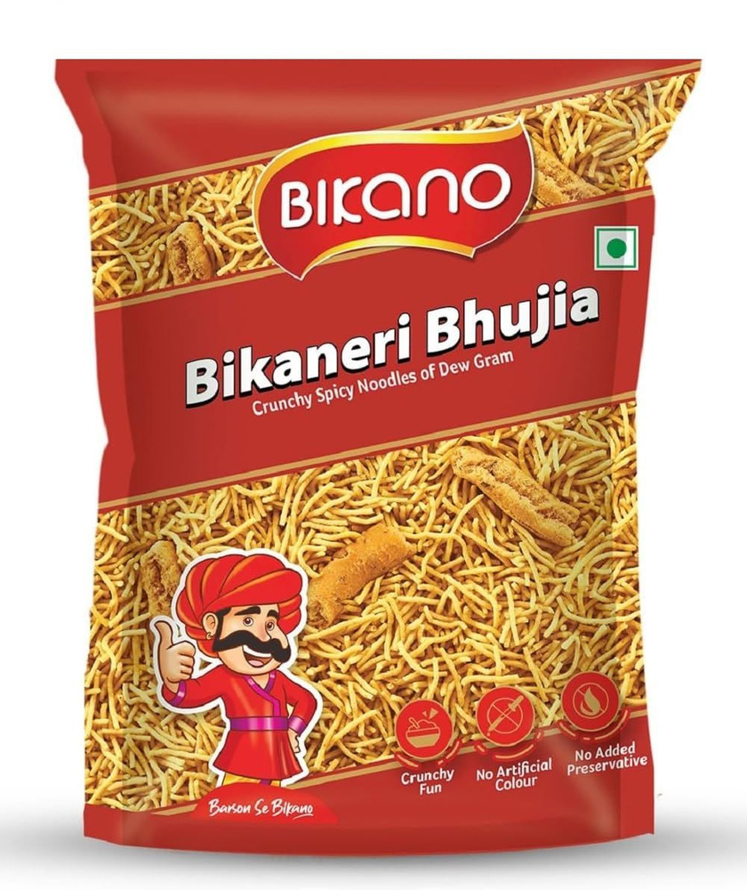 BIKANERI BHUJIA, Bikano (Хрустящая лапша из бобов вигны БИКАНЕРИ БХУДЖИЯ, Бикано), 200 г.  #1