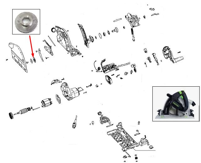 Фланец FESTOOL (Clamping flange TS 75) 492217 (Э/К) #1