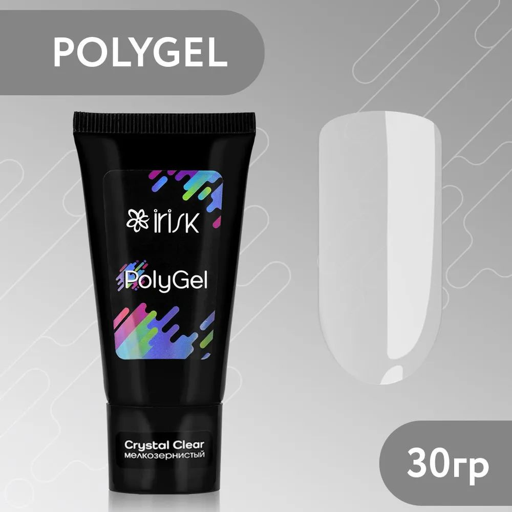 IRISK Полигель POLYGEL, для моделирования, наращивания и укрепления ногтей, (20 Crystal Clear - Прозрачный #1