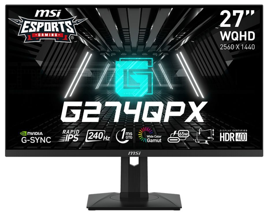 MSI 27" Монитор G274QPX/2K/240Hz/HDR400/1ms GTG/Fast IPS/TYPE-C 65W, черный #1