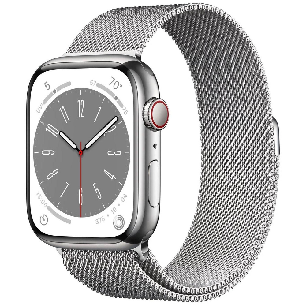 Apple Умные часы Apple Watch Series 8 Silver Stainless Steel Case 45mm, 45mm, Серебристый  #1