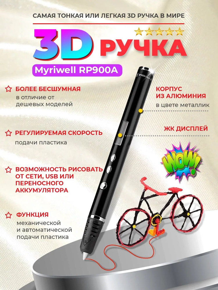 3D-ручка Myriwell RP900A (Черный) #1