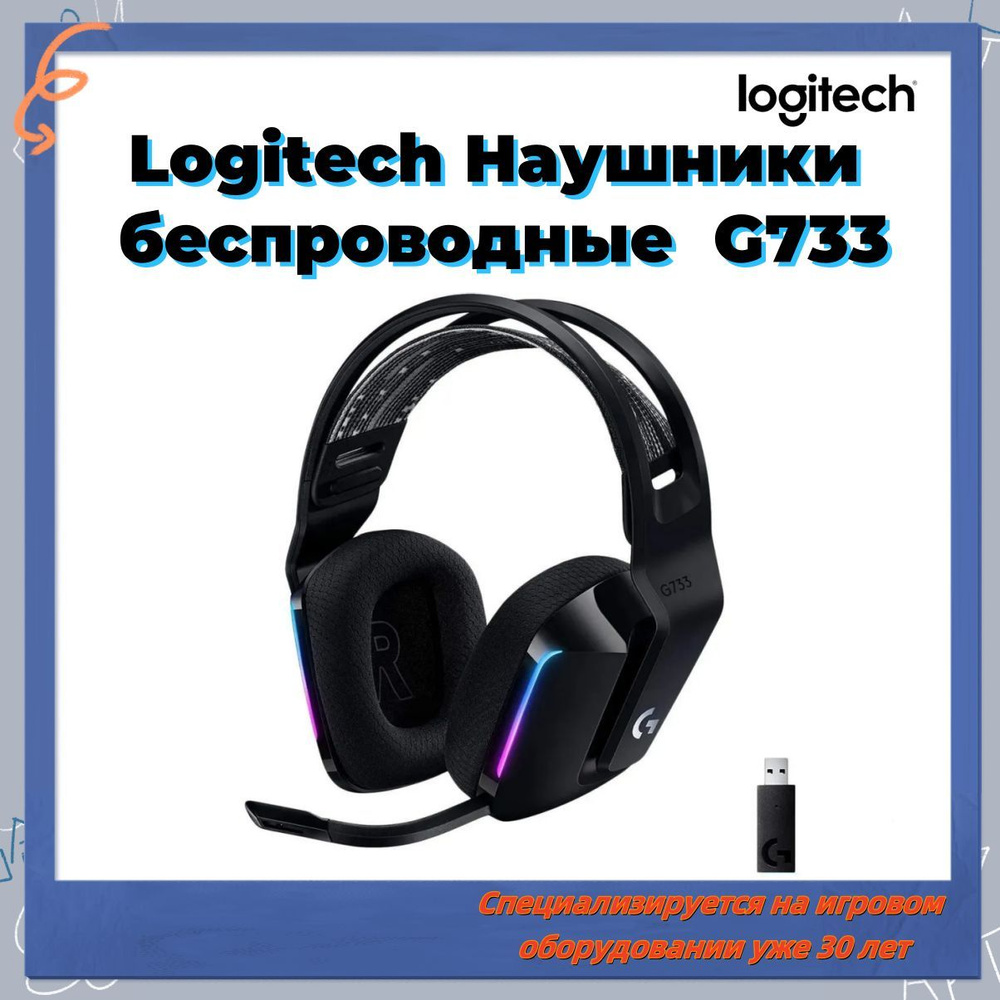 Logitech Наушники беспроводные с микрофоном, USB Type-C, черный #1