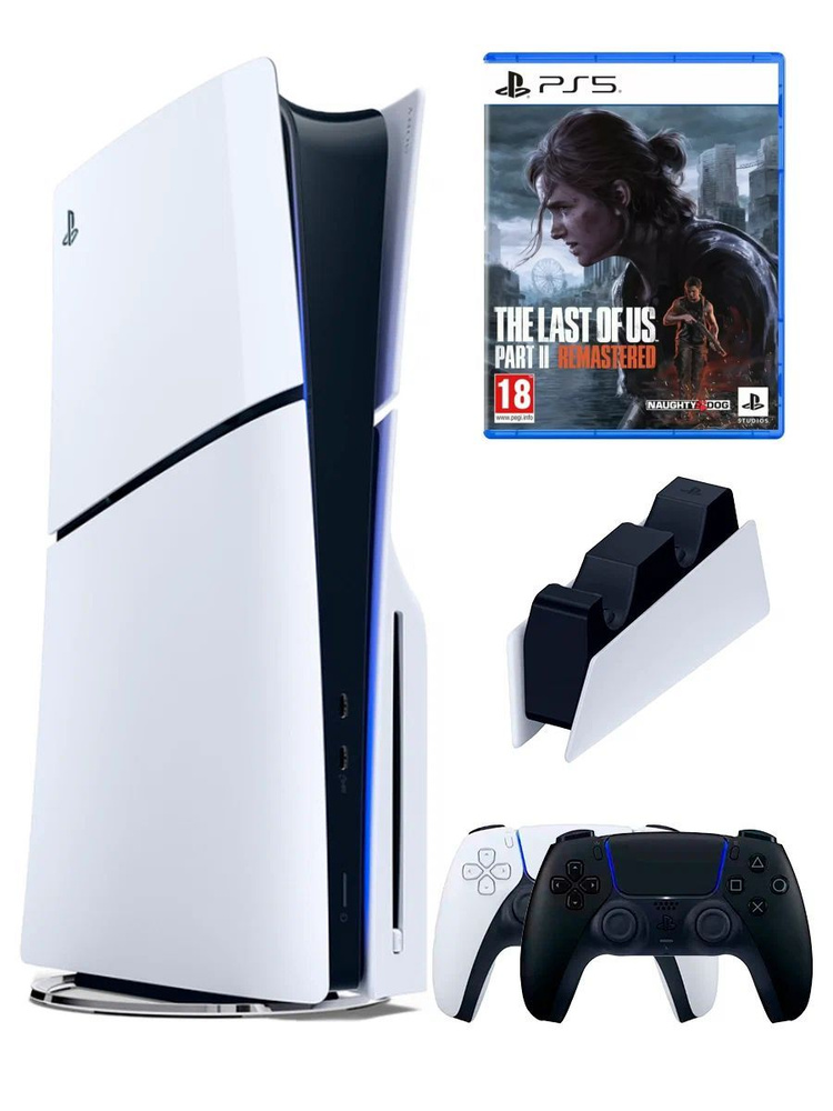 PS5 (ПС5) Игровая приставка Sony PlayStation 5 Slim disk+геймпад+зарядное+ Last of Us II  #1