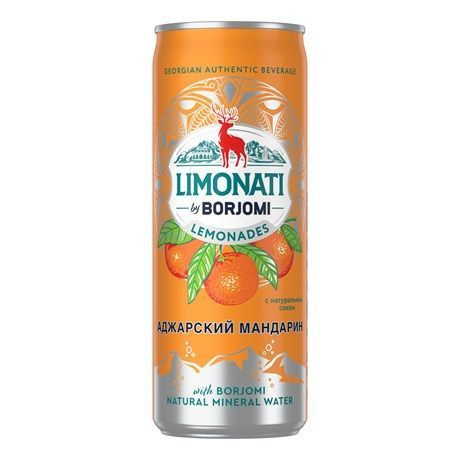 Лимонад Limonati by Borjomi Аджарский мандарин газированный, 330мл 6шт, Грузия  #1