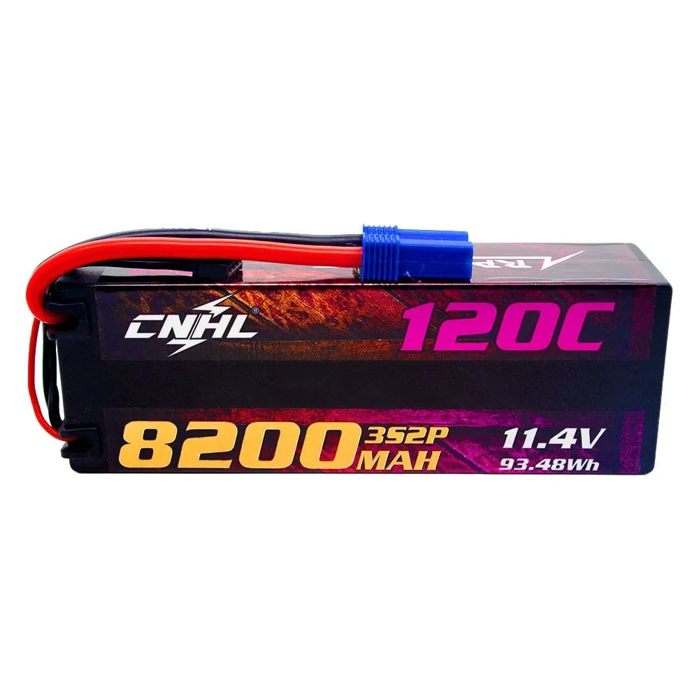 CNHL 2S 3S 4S Lipo аккумулятор 7,6 В 11,4 В 15,2 В 8200 мАч 120C HV HardCase с вилкой EC5  #1