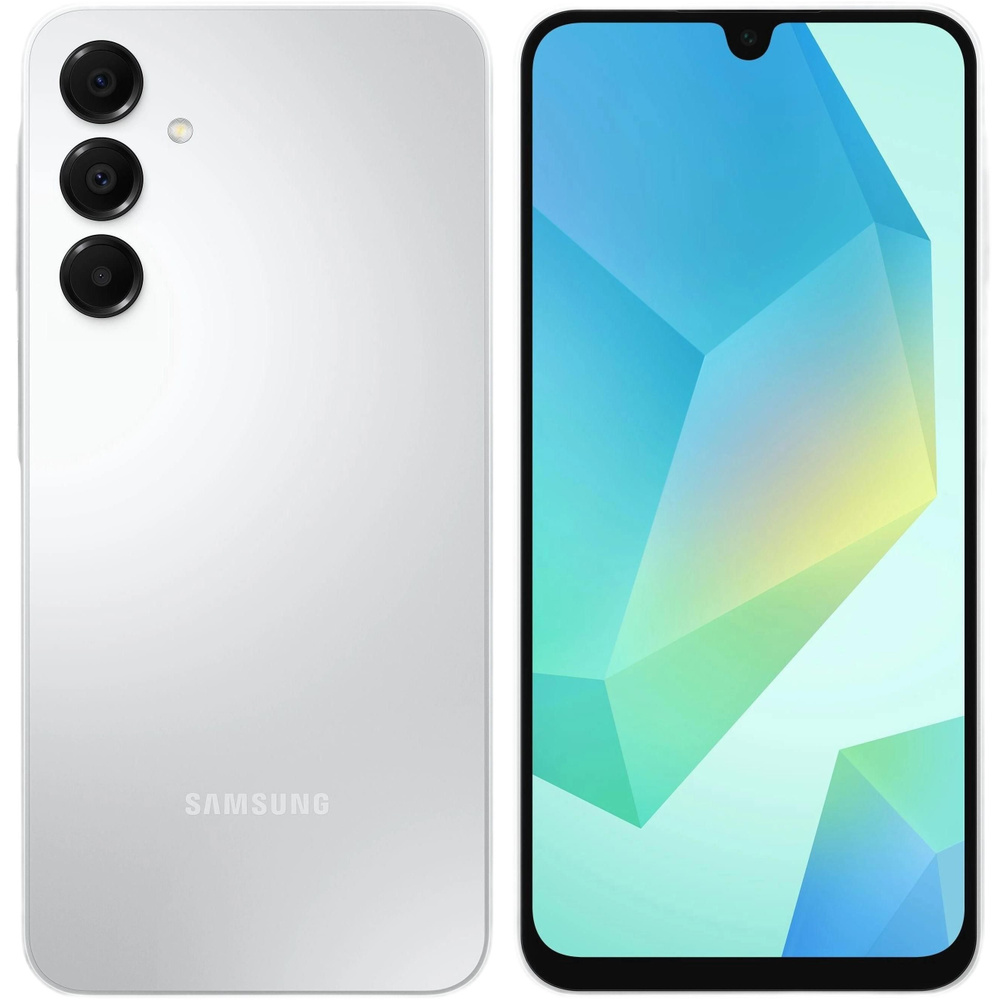 Samsung Смартфон Galaxy A16 (CAU) 4/128 ГБ, Nano-SIM, серебристый #1