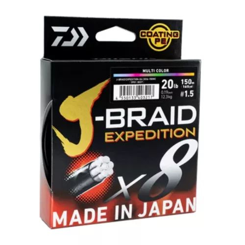 Плетёный шнур Daiwa J-Braid X8E Expedition 0.24 Multicolor #1