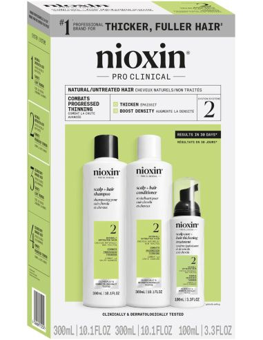 NIOXIN Hair System Kit 02XXL - НАБОР Система 2 (шампунь 300мл + кондиционер 300мл + маска 100мл)  #1