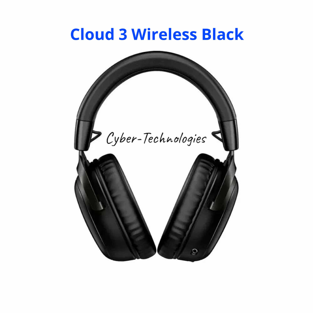 HyperX Наушники беспроводные Cloud 3 Wireless Black, с микрофоном, радиоканал, USB, черный #1