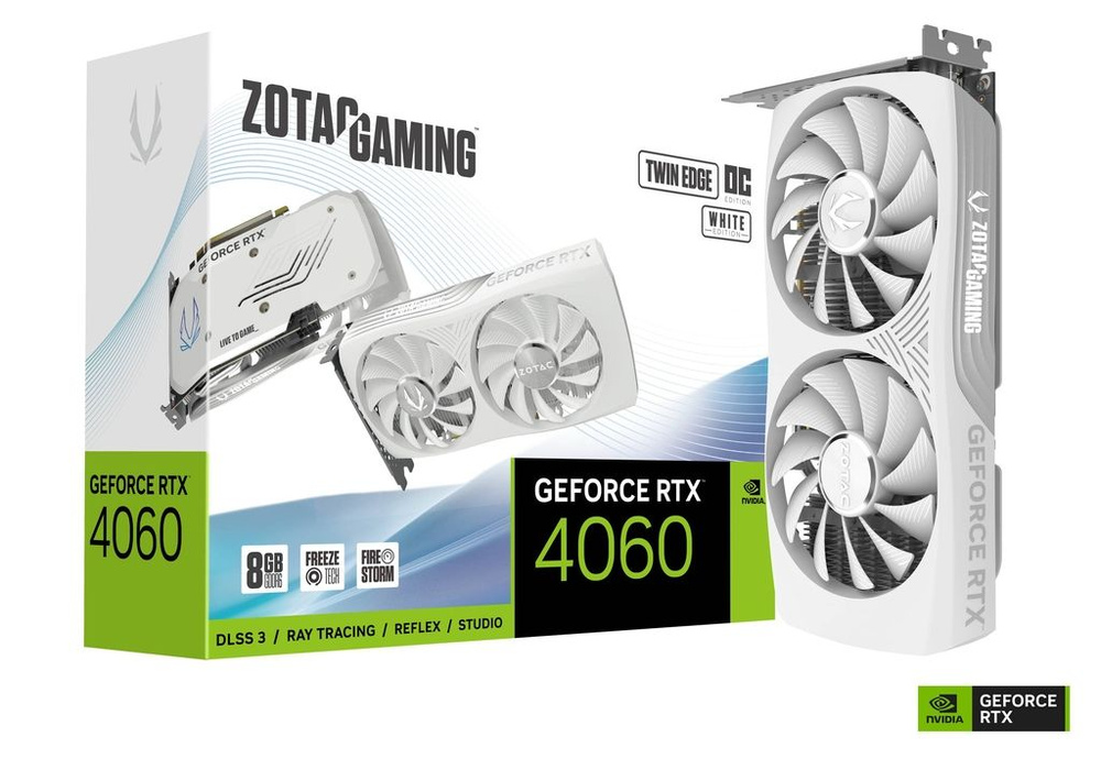 Видеокарта ZOTAC GeForce RTX 4060, 8 ГБ PCI Express 4.0