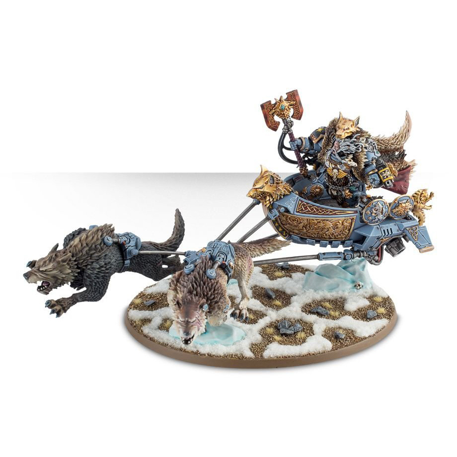 Логан Гримнар на Штормовом Волке (Смола, Литье) / Space Wolves Logan Grimnar on Stormrider (Resin, Cast) #1