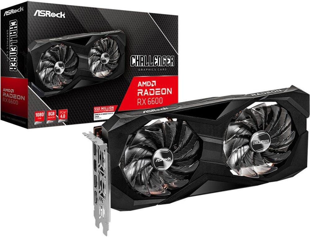 Видеокарта ASRock Radeon RX 6600, 8 ГБ GDDR6 PCI Express 4.0 RX