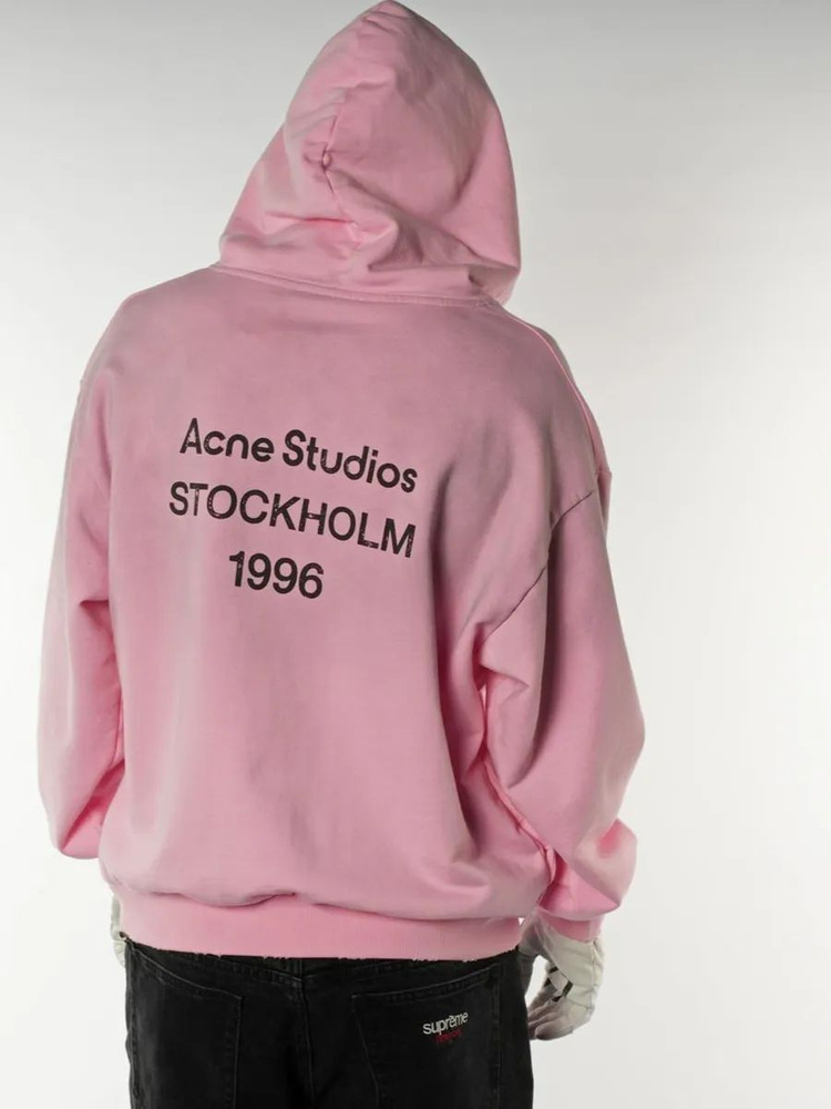 Худи Мужской Acne Studios розовый, серовато-розовый, размер 52
