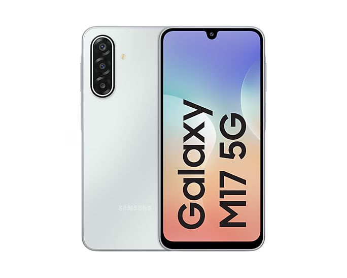Samsung Смартфон M17 4/128 ГБ, Nano-SIM, серебристый #1