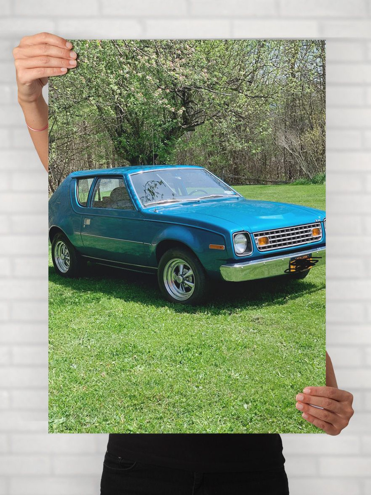 Плакат на стену для интерьера Легенды Авто (АМК Гремлин - AMC Gremlin 1) - Постер по машине формата A1 #1