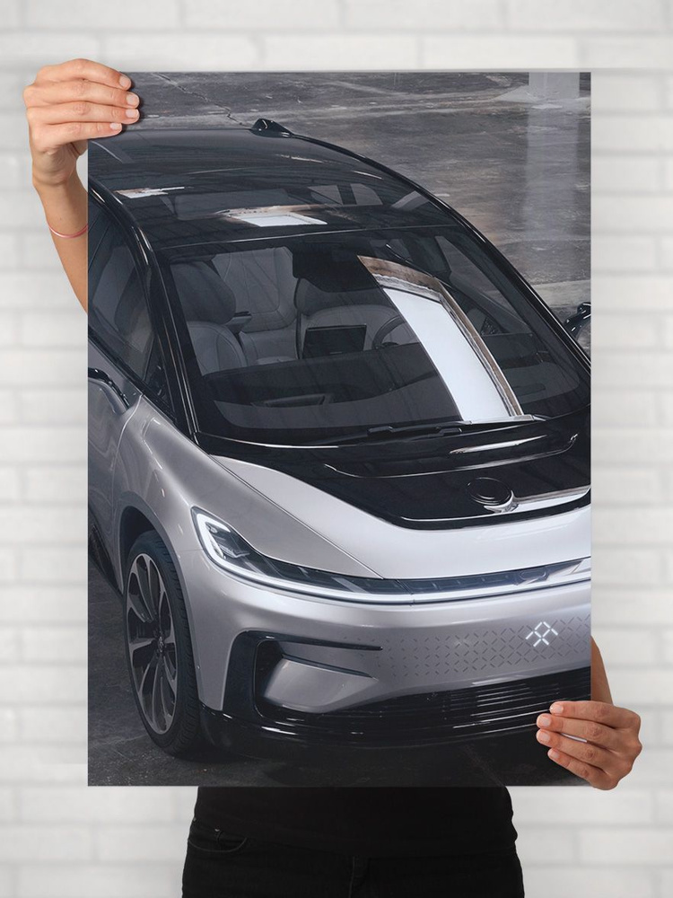 Плакат на стену для интерьера Легенды Авто (Фарадей Фьючер FF 91 - Faraday Future FF 91 3) - Постер по #1