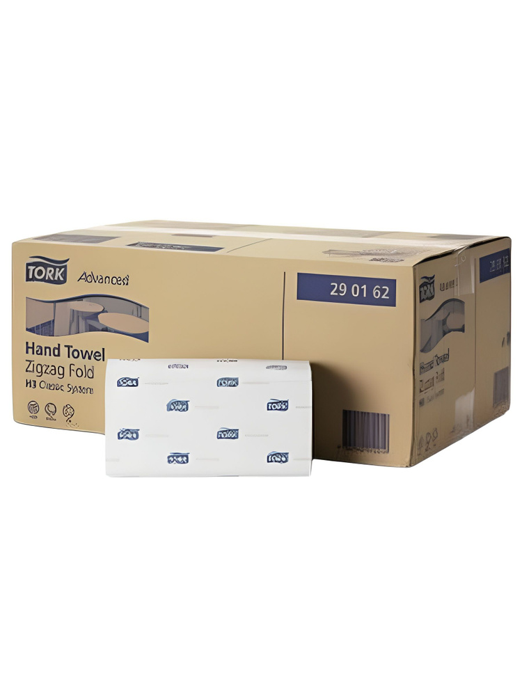 Листовые, бумажные полотенца для рук, ZZ сложения, Tork Advanced, 15 пачек, 290162 #1
